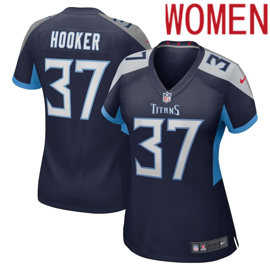 Women Tennessee Titans #37 Amani Hooker Nike Navy Game NFL Jersey->women nfl jersey->Women Jersey